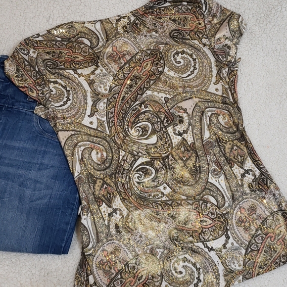 3 💝 for $25 MSK Side Tie Short Sleeve Blouse - Picture 6 of 8